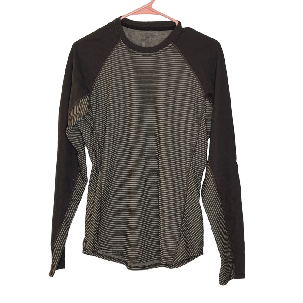 Patagonia long sleeve striped crew neck shirt